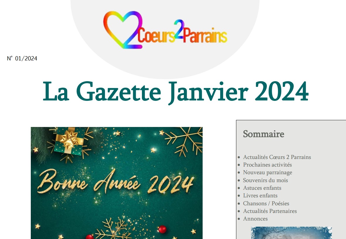 You are currently viewing La Gazette de Janvier 2024 N° 01-2024